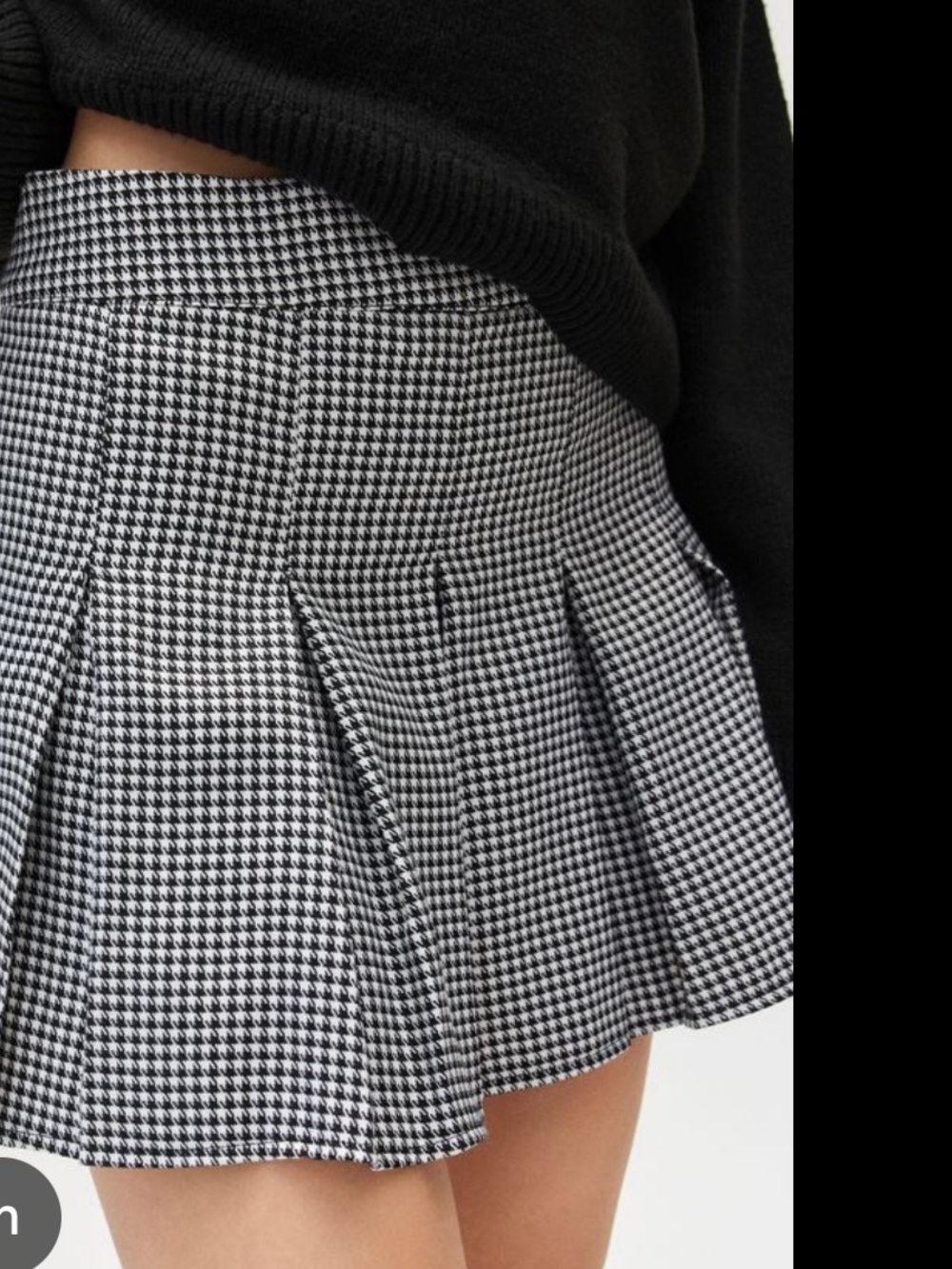 Urban Outfitters Urban Renewal Vintage Plaid Brown Houndstooth Mini Skirt Medium